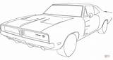 Dodge Charger Coloring 1969 Drawing Pages Camaro Rt Outline Printable Chevy Chevrolet Line Drawings Car Supercoloring Cars Challenger Sketch Dibujos sketch template
