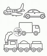 Coloring Pages Transportation Printable Kids Toddlers Easy Printables Simple Colouring Sheets Preschool Color Cars Drawing Choose Board Pre School Tractor sketch template