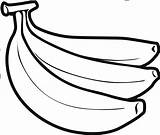 Banana Clipart Drawing Bananas Sketch Coloring Pages Fruits Color Kids Printable Print Para Colorir Crafts Desenho Transparent Paintingvalley Sketches Pasta sketch template