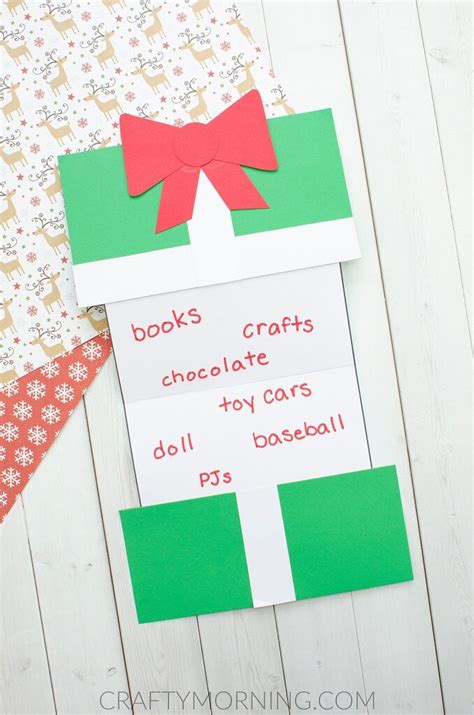 foldable christmas present  list craft crafty morning