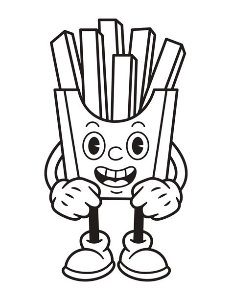 fast food cartoon coloring pages  printable pages etsy