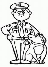 Coloring Police Officer Pages Adults Kids sketch template