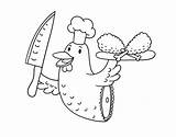 Chicken Meat Coloring Fish Sausage Coloringcrew Dibujo Pages Food sketch template