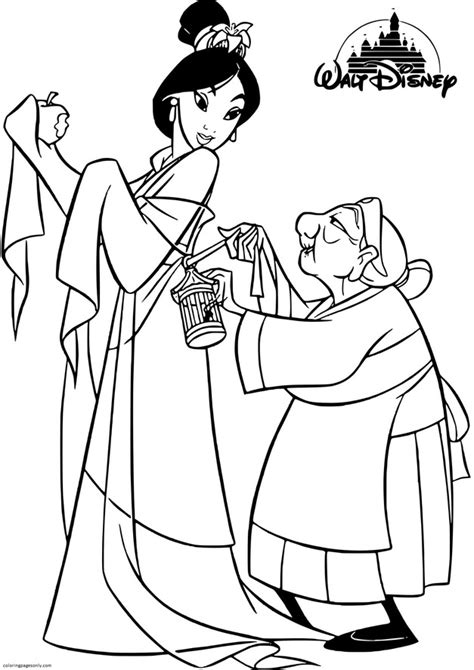mulan coloring pages  printable coloring pages