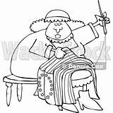 Betsy Ross Coloring Sewing Woman Getdrawings sketch template