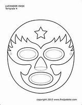 Mask Luchador Masks Firstpalette Wwe sketch template