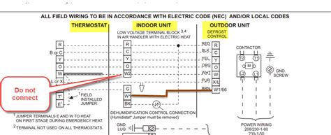 heat pump system  wired    auxiliary heat duct electric heater