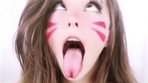 Cutest Woman Ever Belle Delphine D Va Cosplay Ahegao Face Porn Videos