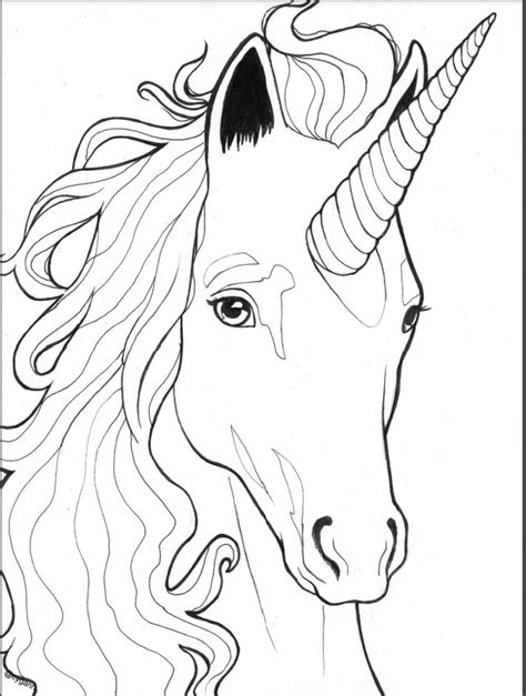 printable unicorn head