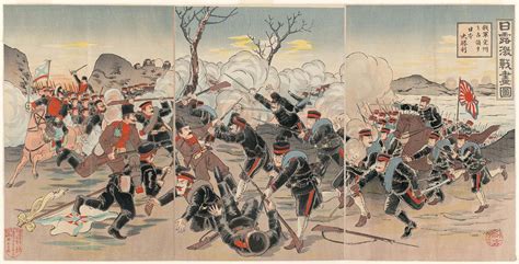 kyokatsu illustration   fierce russo japanese war battle  troops occupy dingzhou