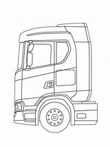 Scania Kleurplaat Vrachtwagen Vrachtauto Kleurplaten Trucks Leukekleurplaten Topkleurplaat Camiones Blueprint Coloringpage één Dibujar Volvo sketch template