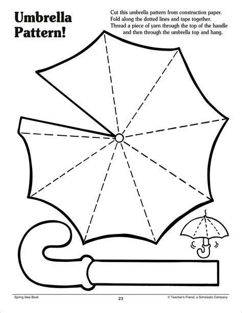 printable umbrella template  preschool printable templates