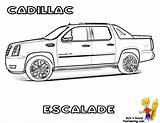 Coloring Large Suv Escalade Yescoloring Cadillac Sheets Print sketch template