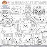 Breakfast Pages Coloring Commercial Use Stamp Color Digi Digital Kids Printable Choose Board Cute Doodle Getcolorings Print Doodles sketch template