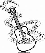 Guitar Clip Music Notes Clipart Note Musical Drawing Border Vector Line Outline Clipartix Acoustic Related Clipartwiz Cliparts Clipartbold Wikiclipart Cliparting sketch template