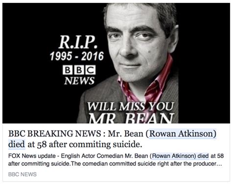 Rowan Atkinson Is Definitely Not Dead Thanks Very Much