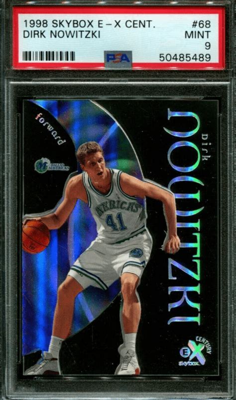 dirk nowitzki rookie card top cards values  investment outlook