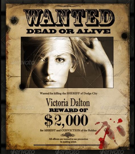 17 Wanted Posters Free Psd Ai Vector Eps Format