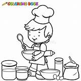 Coloring Cooking Pages Boy Printable Utensils Para Cook Kitchen Carpintero Colorear Book Con Color Outline Google Preparing Herramientas Drawings Child sketch template