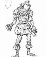 Pennywise Coloring Pages Scary Halloween Drawing Horror Clown Desenhos Desenho Clowns Comic Para Adult Movie Completo Hotmart Salvo Uploaded User sketch template