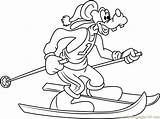 Coloring Goofy Skiing Play Pages Coloringpages101 sketch template