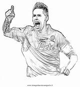 Colorare Napoli Calciatori Disegno Hamsik Misti sketch template