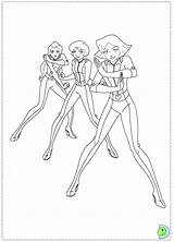 Dinokids Coloring Totally Spies Close Pages sketch template