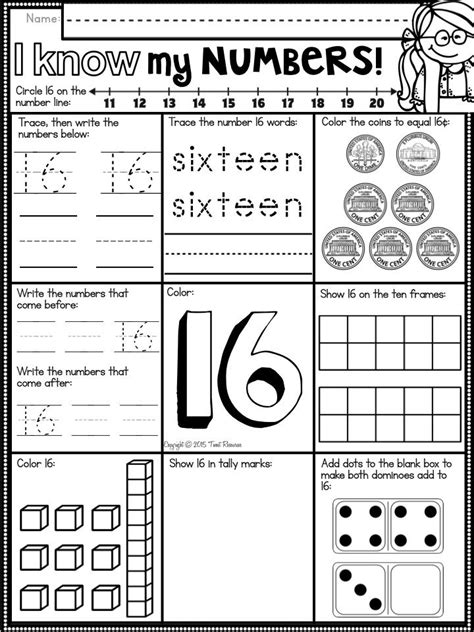 printable number sense worksheets  kindergarten worksheets joy