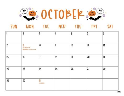 printable october  calendar  october calendar october calendar