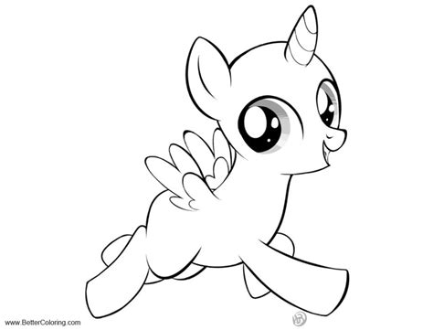 alicorn coloring pages filly base  candy behemoth  printable