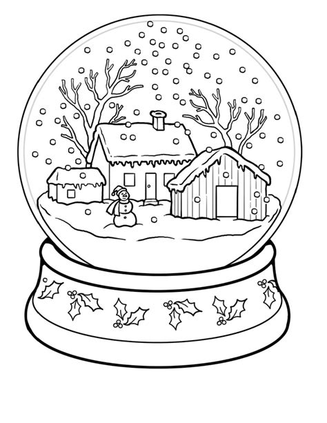 winter season nature  printable coloring pages