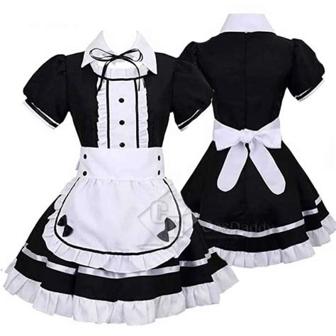 maid cosplay costume maid dress full set maid cosplay outfit short
