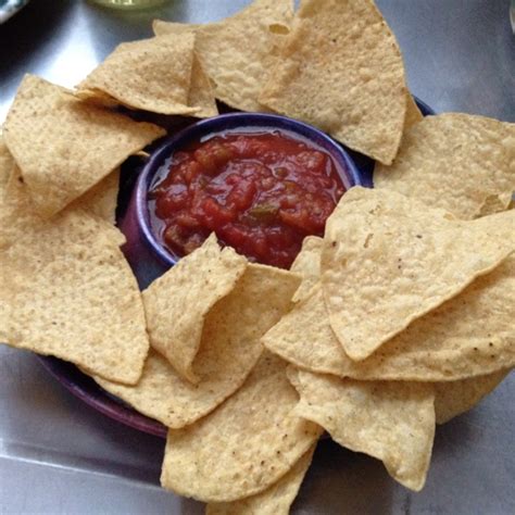 personal chip  salsa plate chips  salsa food yum