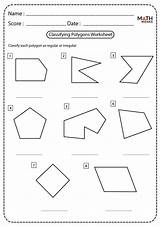 Polygons Classifying Identifying sketch template