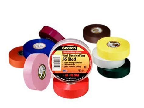 scotch color coding vinyl electrical tape      mil white pkg aft fasteners