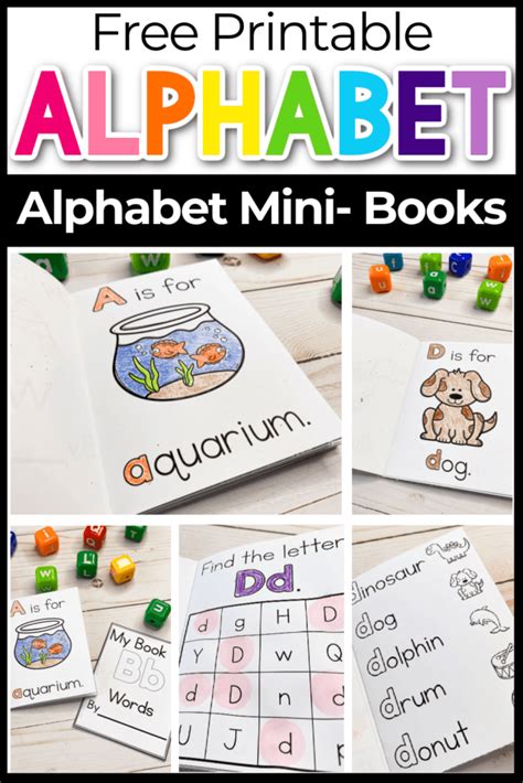 mini alphabet books  preschoolers printable activity