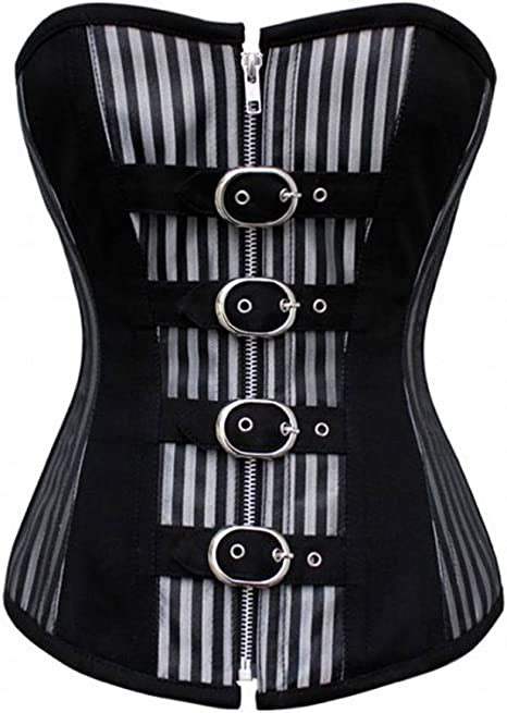 Dear Lover Women S Striped Panels Over Bust Boned Corset S Waist 63