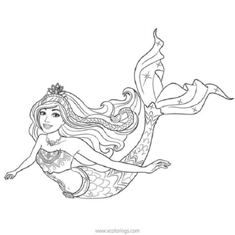 barbie mermaid coloring pages merliah  princess xcoloringscom