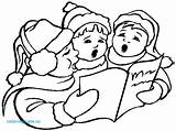 Coloring Carolers Pages Getdrawings sketch template