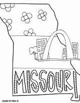 Missouri Coloring Pages States Doodle United Printable Getcolorings Alley Color Outline Doodles sketch template
