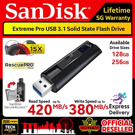 sandisk extreme pro usb  solid state flash drive mbs gb gb