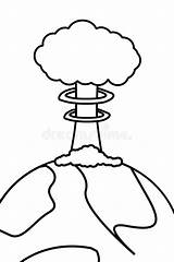 Atomkrieg Atombombe Abbildung sketch template