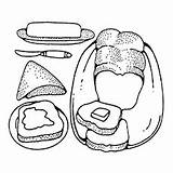 Bread Coloring Pages Butter Baker Yummy Little sketch template