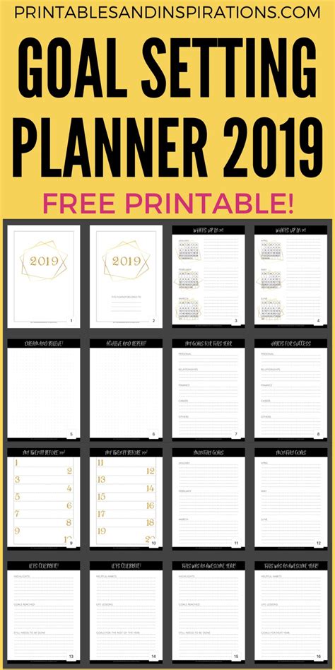 goal setting printable planner   printables  inspirations