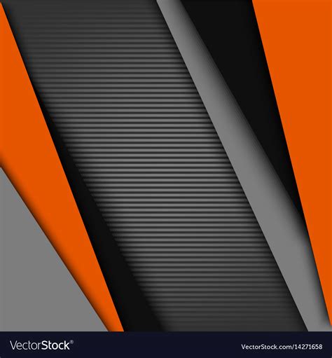 abstract background  black gray orange design vector image