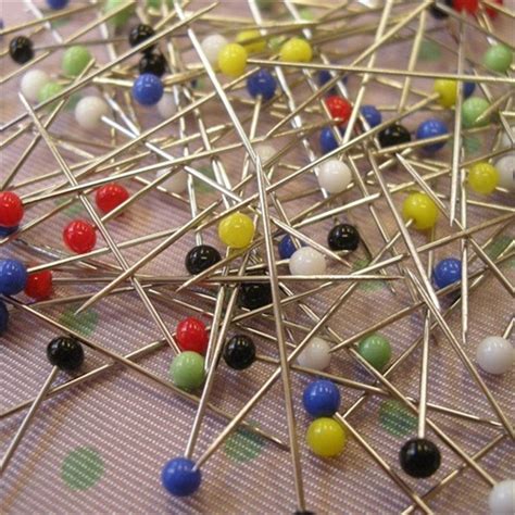 Coloured Steel Glass Head Pins 1000 Pieces