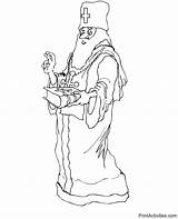 Priest Coloring Pages Vestments Catholic Template sketch template