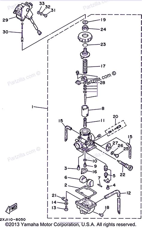 yamaha blaster carburetor diagram yamaha  bikes list