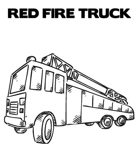 red fire truck truck car coloring pages fire truck coloring page