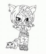 Coloring Monster High Pages Toralei Popular sketch template